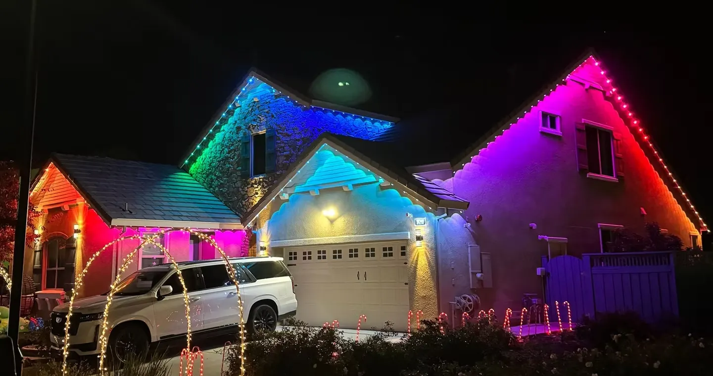 Full home with rainbow color permanent LED scene